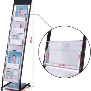Aluminum brochure stand A4 / Letter, 3 ft.